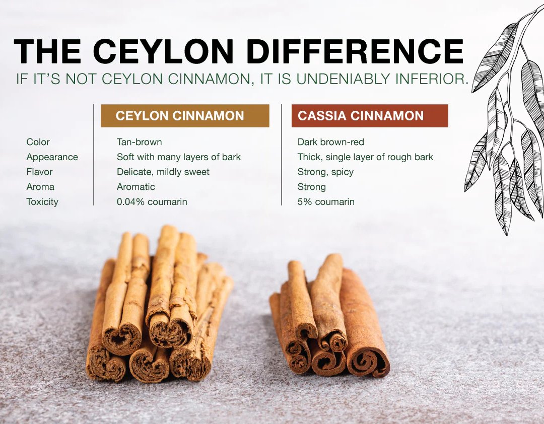 Ceylon Cinnamon vs Cassia Cinnamon 