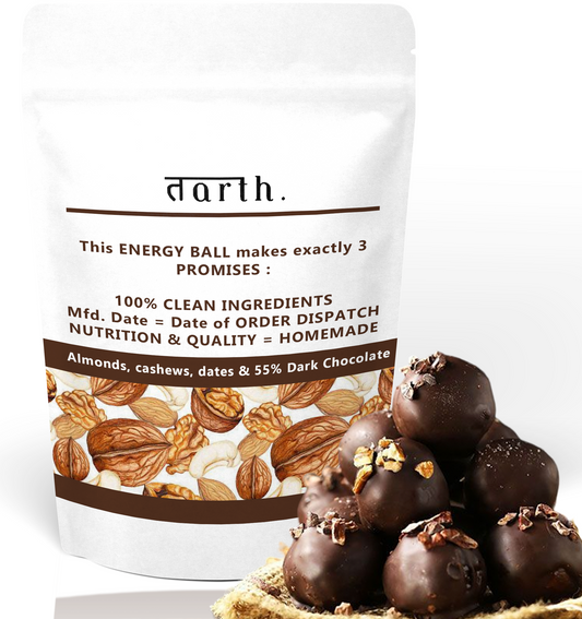 TARTH Choco-Protein Energy Balls - Healthy Homemade Guilt-free Snacks - No Added Sugar - 200g
