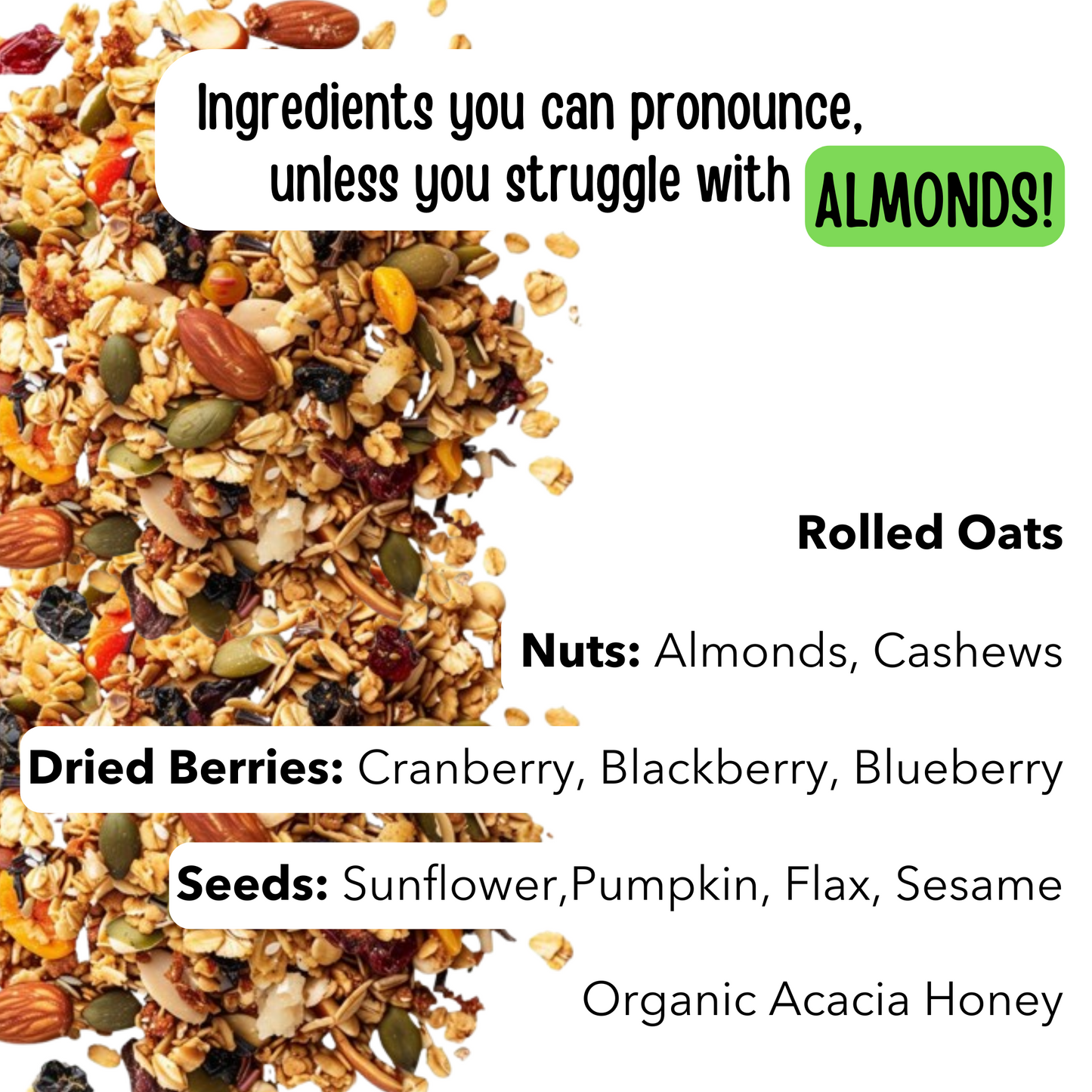 Tarth Healthy Home-made Fresh Granola - Eternal Bliss: Classic Fruits, Nuts and Seeds